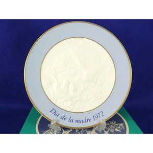 Plate Lladro "Dia De La Madre 1972" Mother's Day Decorative Plate w/ Original Bo